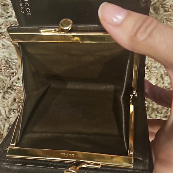 GUCCI Bamboo KISSLOCK designed by TOM FORD for GUCCI! LEATHER WALLET HARDWARE - Picture 7 of 11